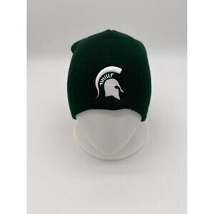 Michigan State University Spartans Beanie Winter Knit Hat Cap One Size MSU Green